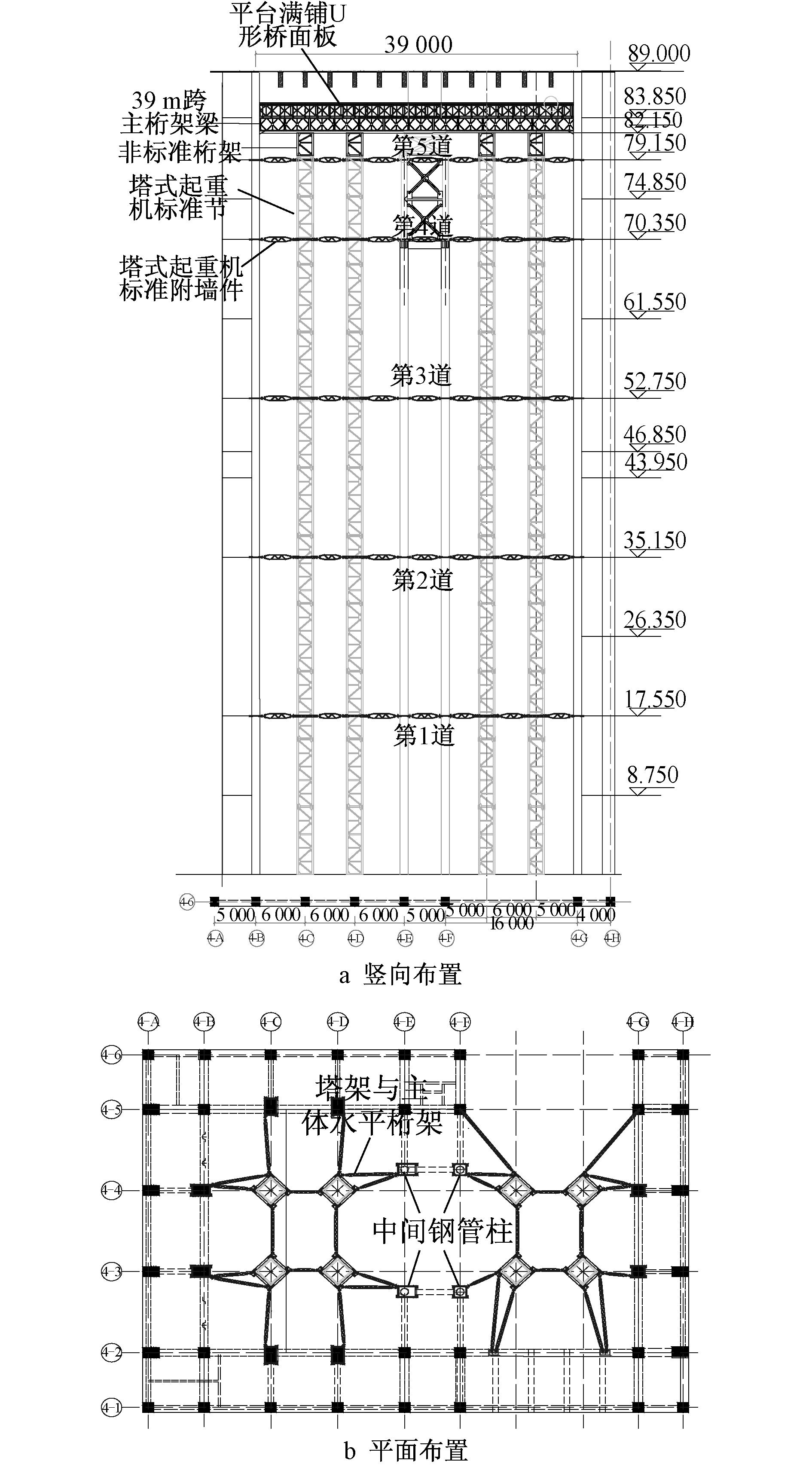 贝雷架连接尺寸_架体搭接长度_贝雷架支撑架