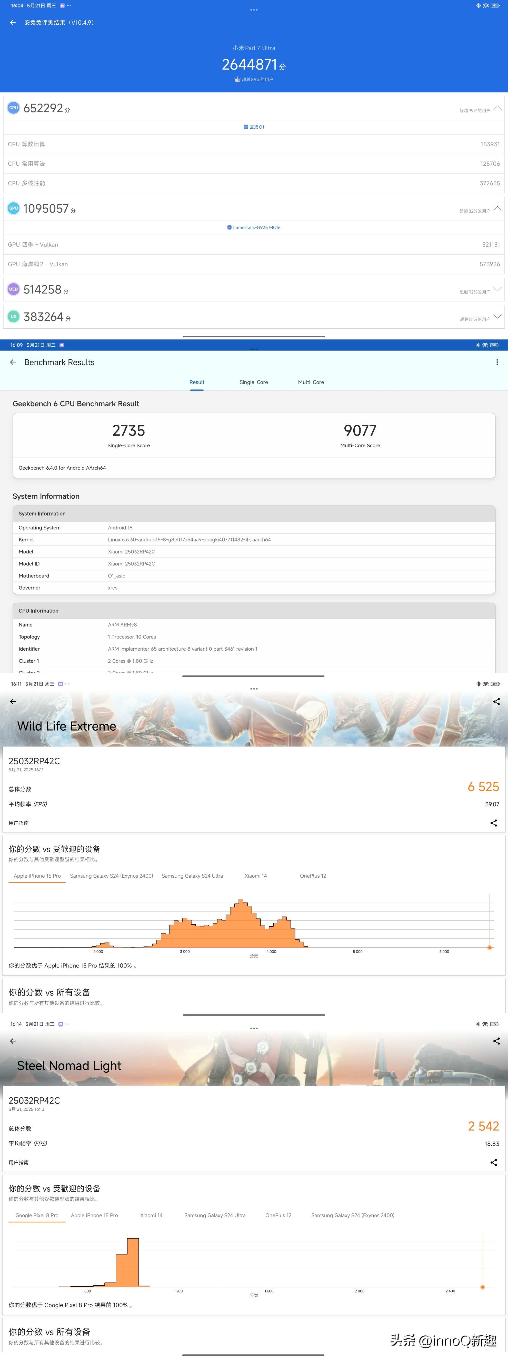 14英寸OLED巨屏_小米平板7 Ultra 3nm处理器_7寸通话平板手机