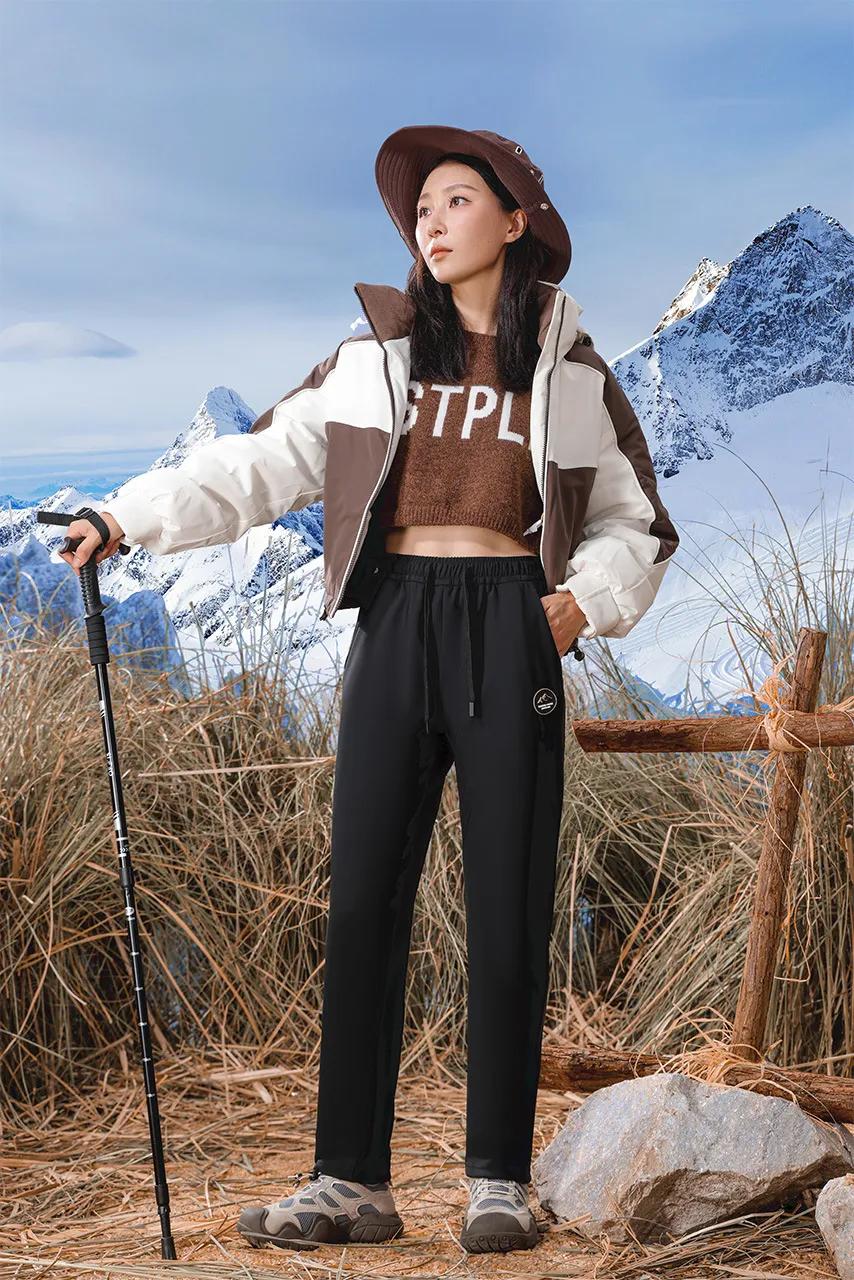 浪莎黑金羽绒裤 90%白鸭绒 139元清仓_羽绒裤怎么穿