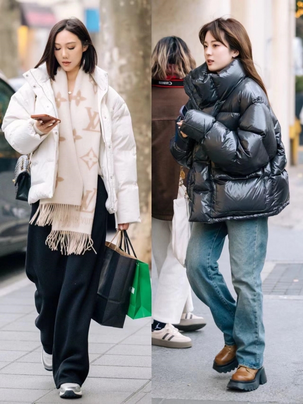 羽绒服时尚搭配技巧_羽绒裤怎么穿_哈尔滨冬季羽绒服搭配