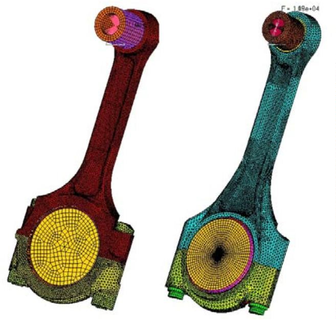 汽油机连杆结构分析_连杆螺栓强度优化_连杆是断面的