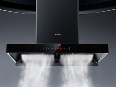 黑骑士外观、双腔进烟口 德意大风压油烟机838A