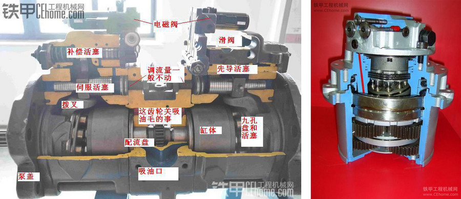 挖掘机液压马达工作原理_变量泵原理_液压马达与液压泵区别