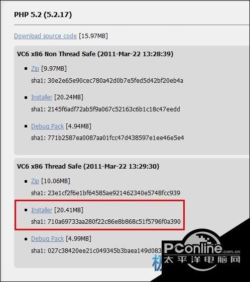 下载PHP安装包_php登陆界面下载_安装PHP5.2.17教程